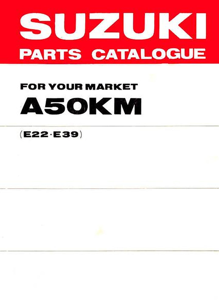 Suzuki A50KM (E22, E39), Parts Catalogue, Buchcover