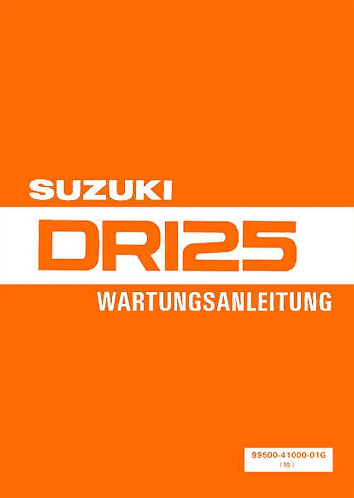 Suzuki DR125 Reparaturanleitung, Buchcover