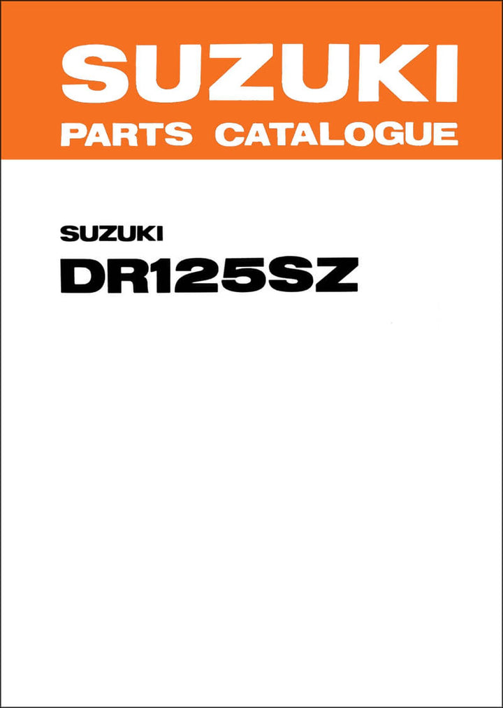 Suzuki DR125S Parts Catalogue, Buchcover