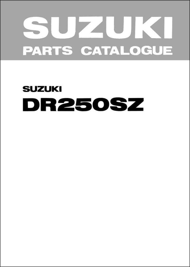Suzuki DR250S Parts Catalogue, Buchcover