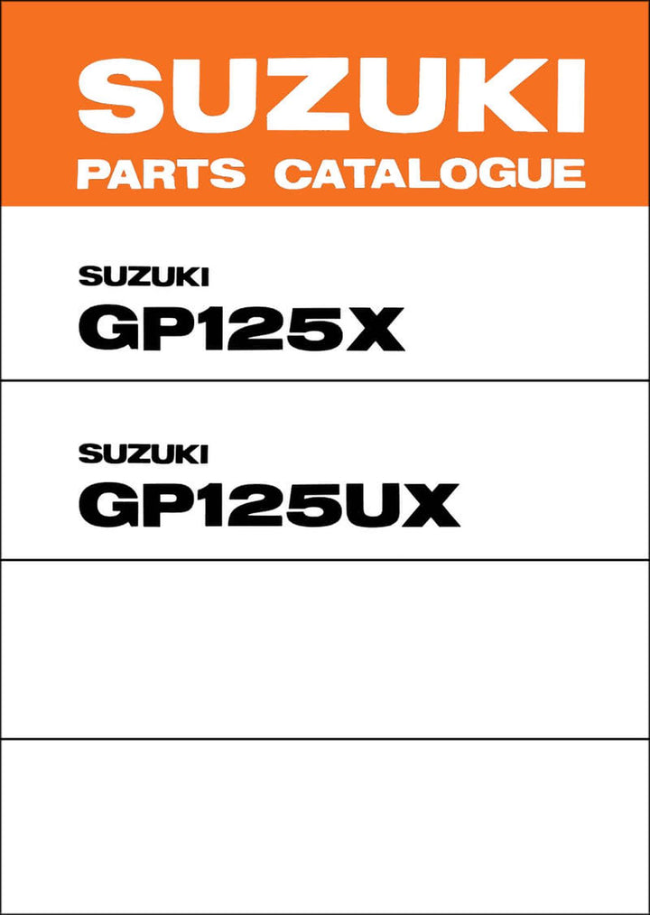 Suzuki GP125 & GP125U MY1981 Parts Catalogue, Buchcover