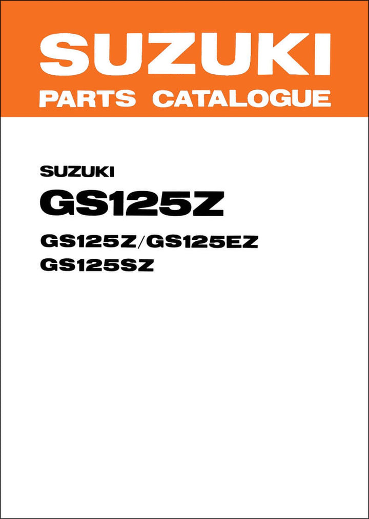 Suzuki GS125 GS125E GS125S Parts Catalogue, Buchcover