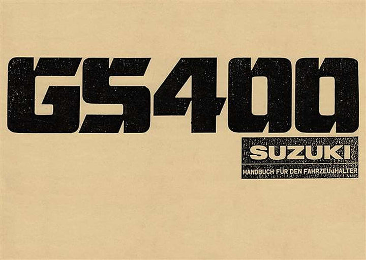 Suzuki GS400 Betriebsanleitung, Buchcover