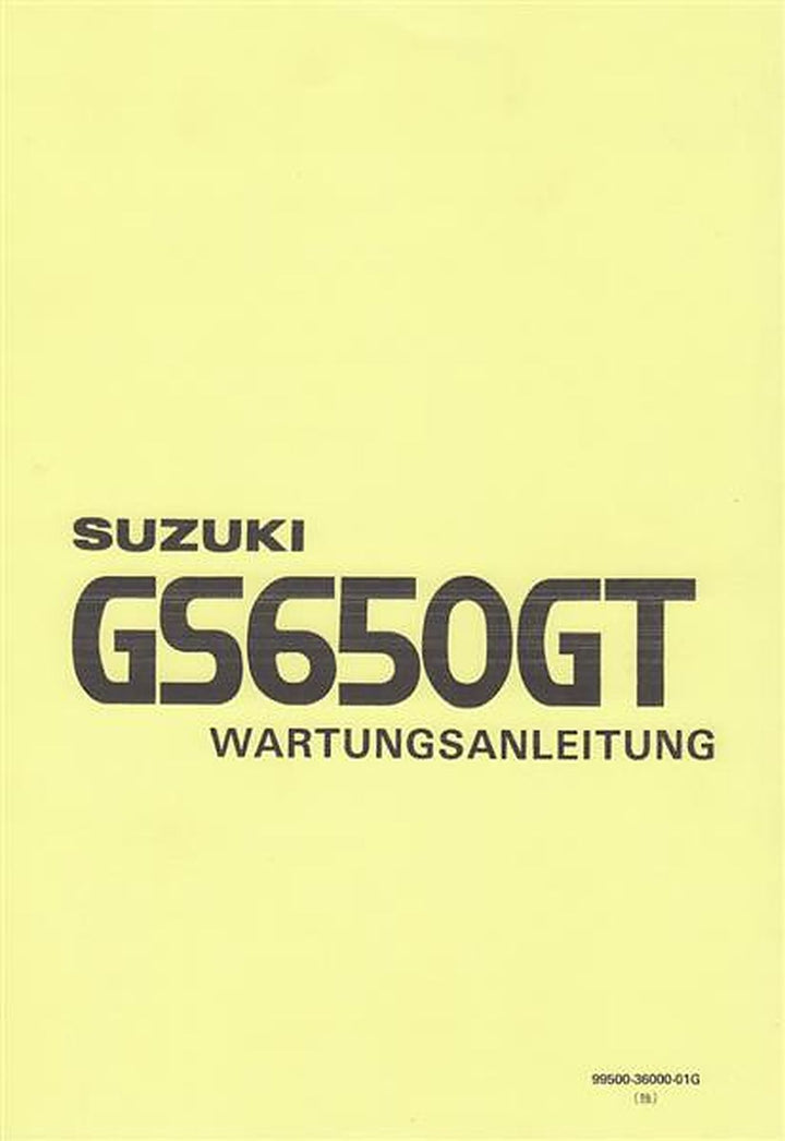 Suzuki GS650GT Reparaturanleitung, Buchcover