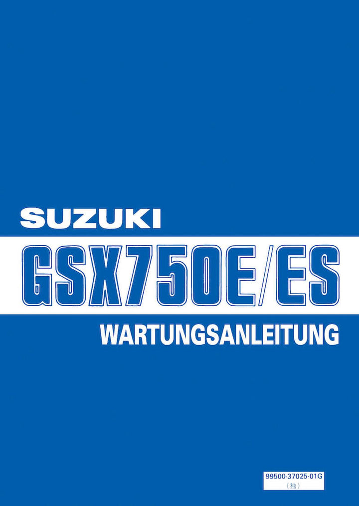 Suzuki GSX750E und GSX750ES Reparaturanleitung, Buchcover