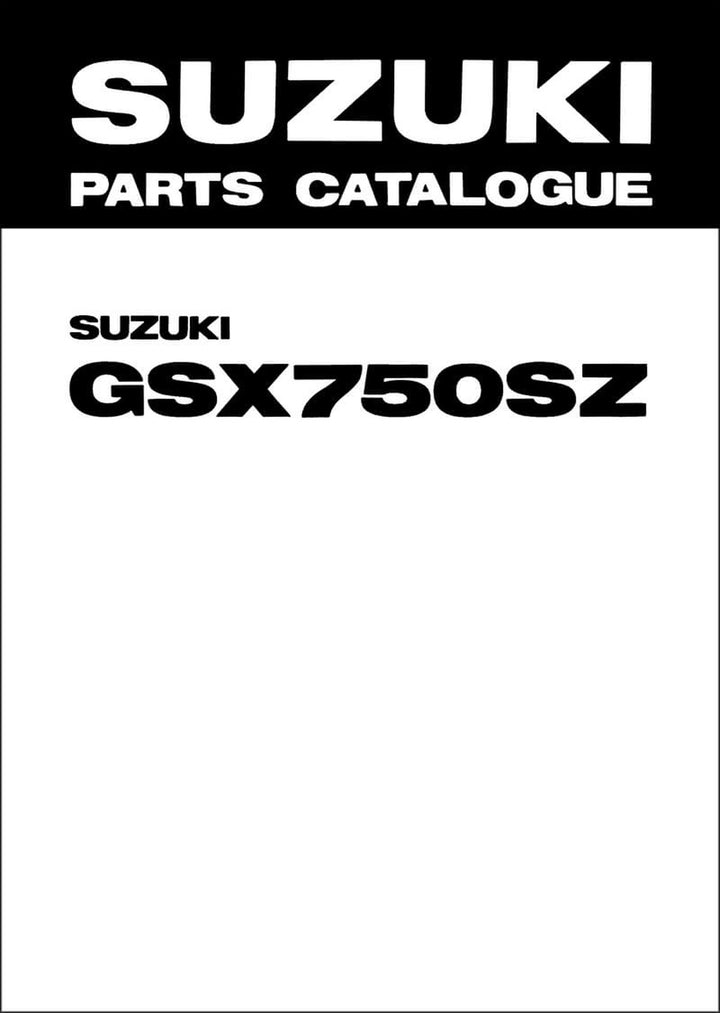 Suzuki GSX750S Parts Catalogue, Buchcover