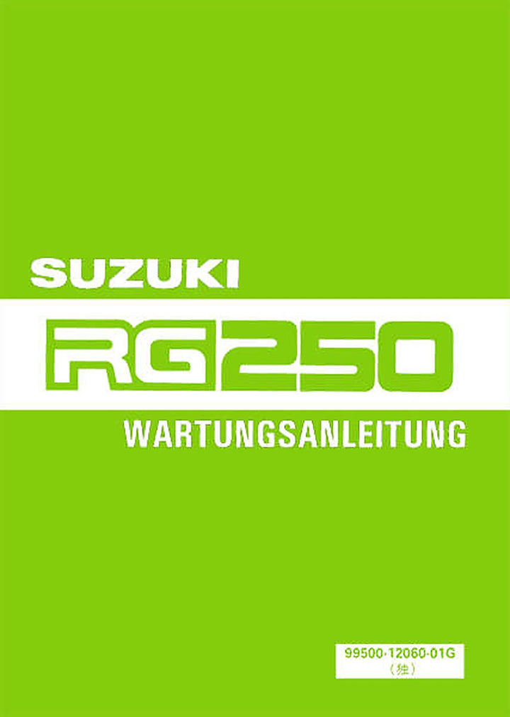 Suzuki RG250 Reparaturanleitung, Buchcover