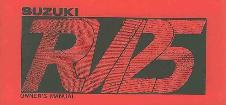 Suzuki RV 125 Betriebsanleitung, Owners Manual, Buchcover