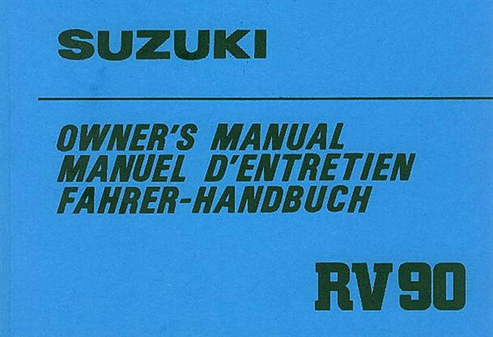 Suzuki RV 90 Betriebsanleitung, Buchcover