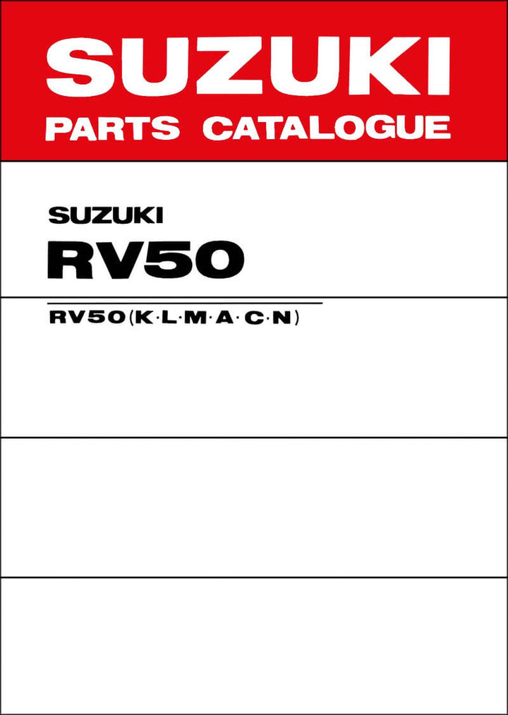 Suzuki RV50 MY1979 Parts Catalogue, Buchcover
