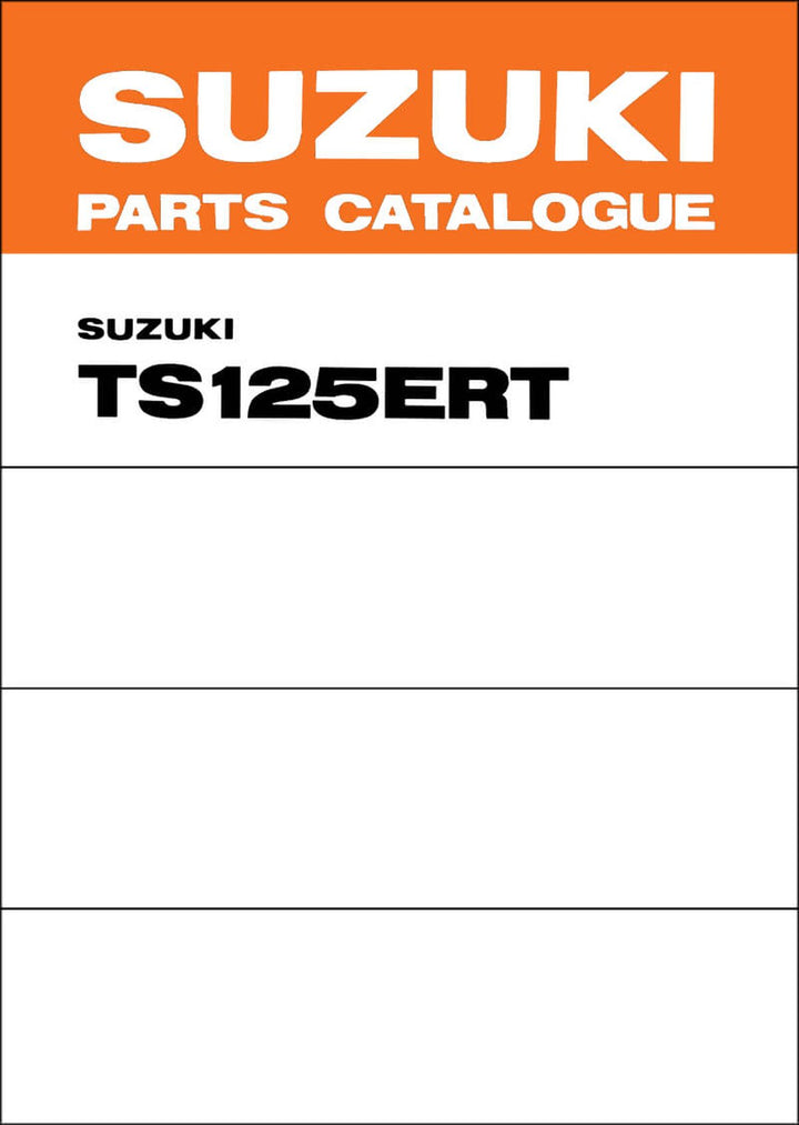 Suzuki TS125ER Parts Catalogue, Buchcover