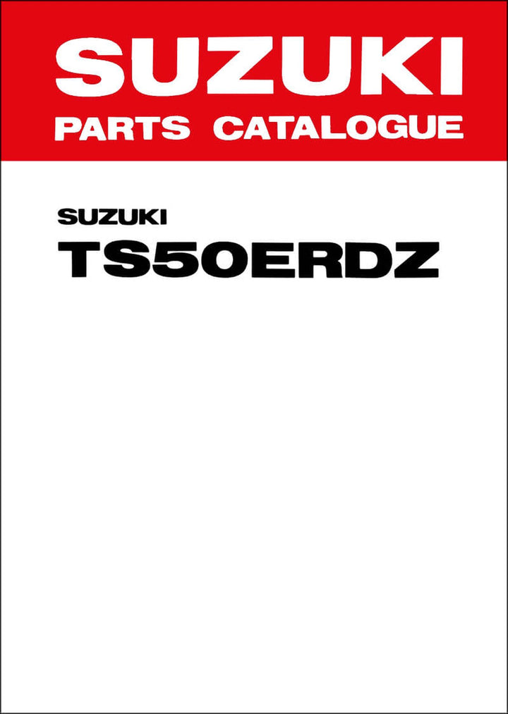 Suzuki TS50ER Parts Catalogue, Buchcover