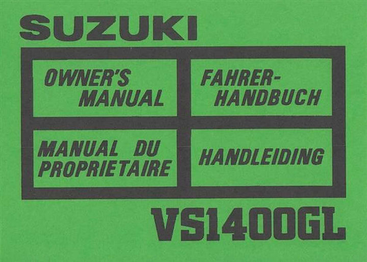Suzuki VS 1400 GL, Fahrer-Handbuch, Buchcover