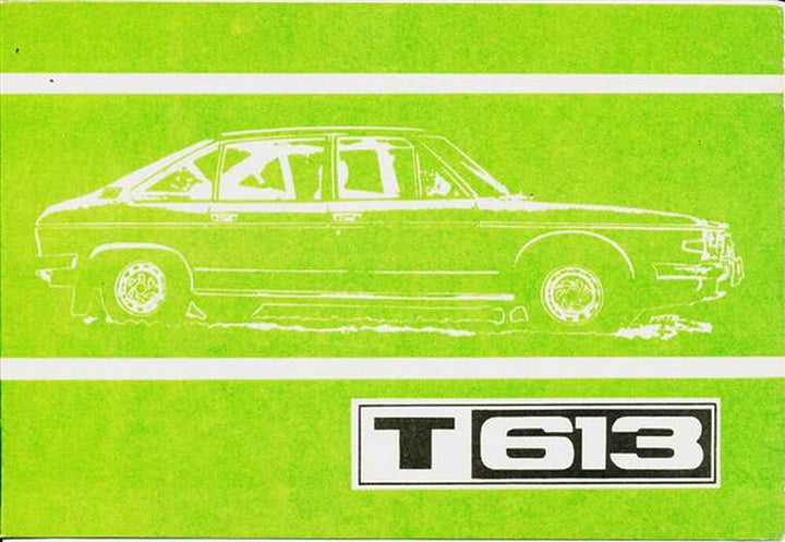 Tatra 613, Betriebsanleitung, Buchcover