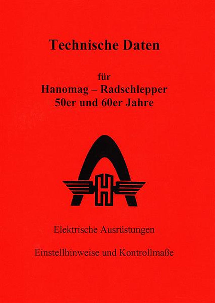 Technische Daten für den Hanomag-Radschlepper, Buchcover