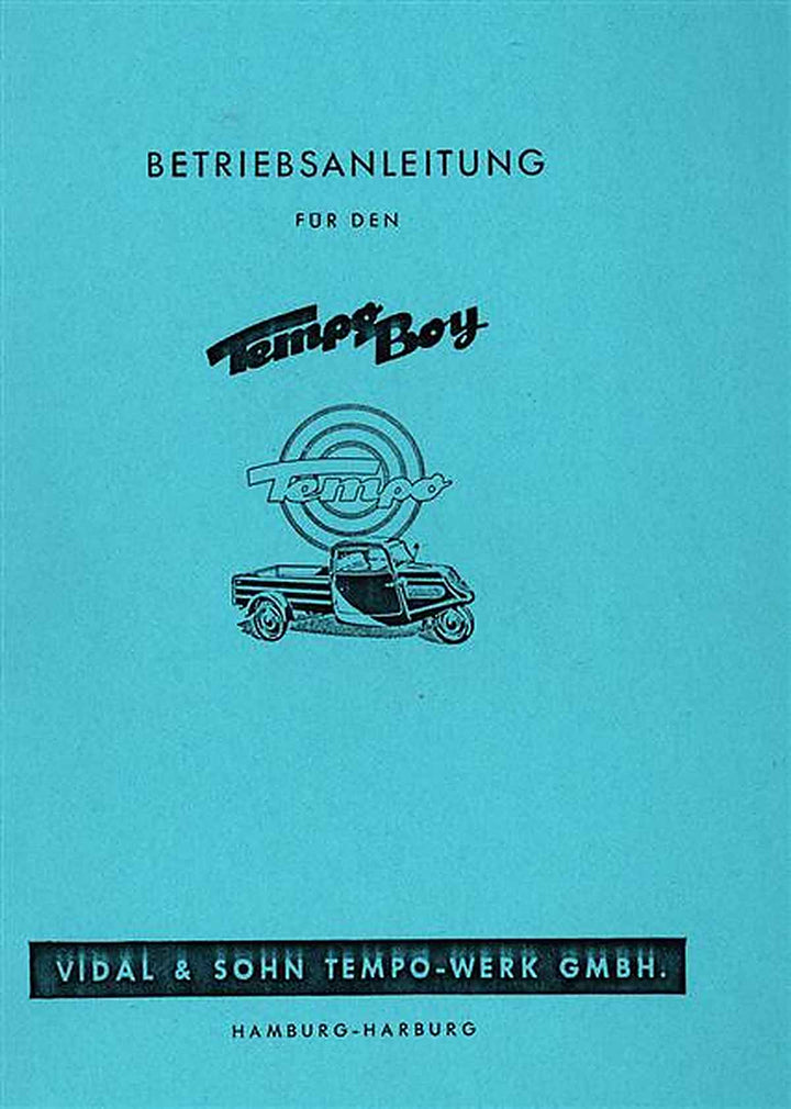 Tempo Boy Bedienungsanleitung, Buchcover