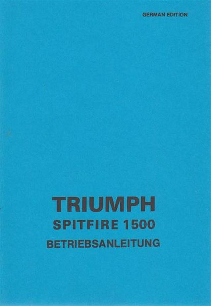Triumph Spitfire 1500, Betriebsanleitung, Buchcover