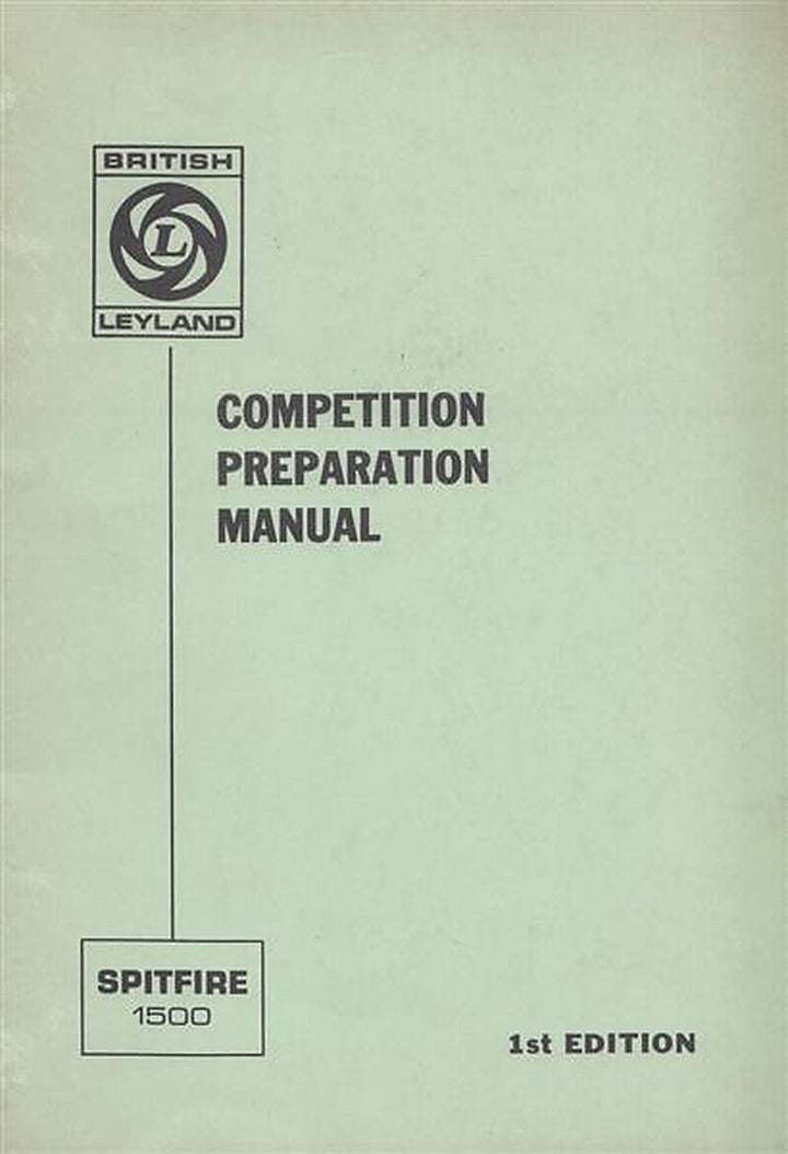 Triumph Spitfire 1500 Competition Preparation Manual, Buchcover