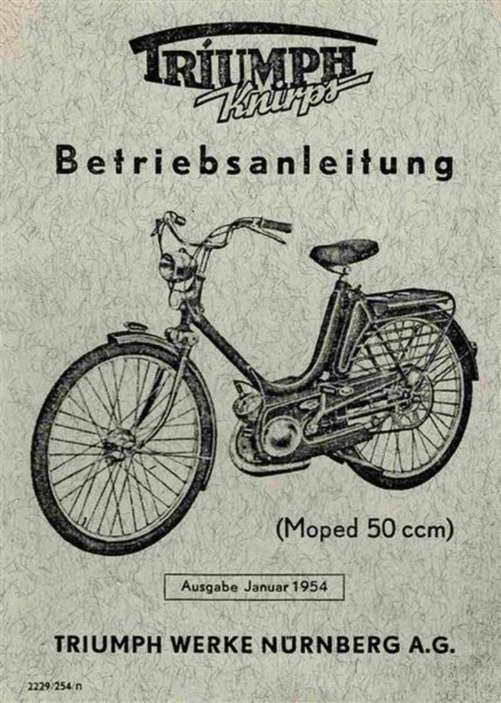 Triumph Knirps Kettenantrieb Betriebsanleitung, Buchcover