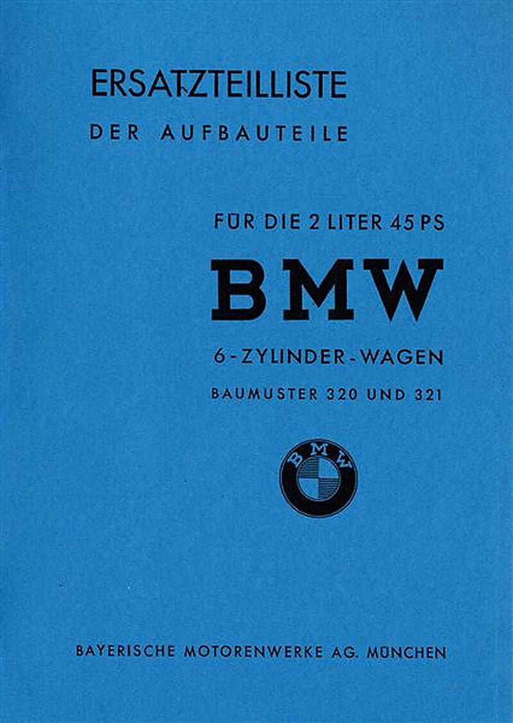 BMW Typ 320 und Typ 321 Ersatzteilkatlog, Buchcover