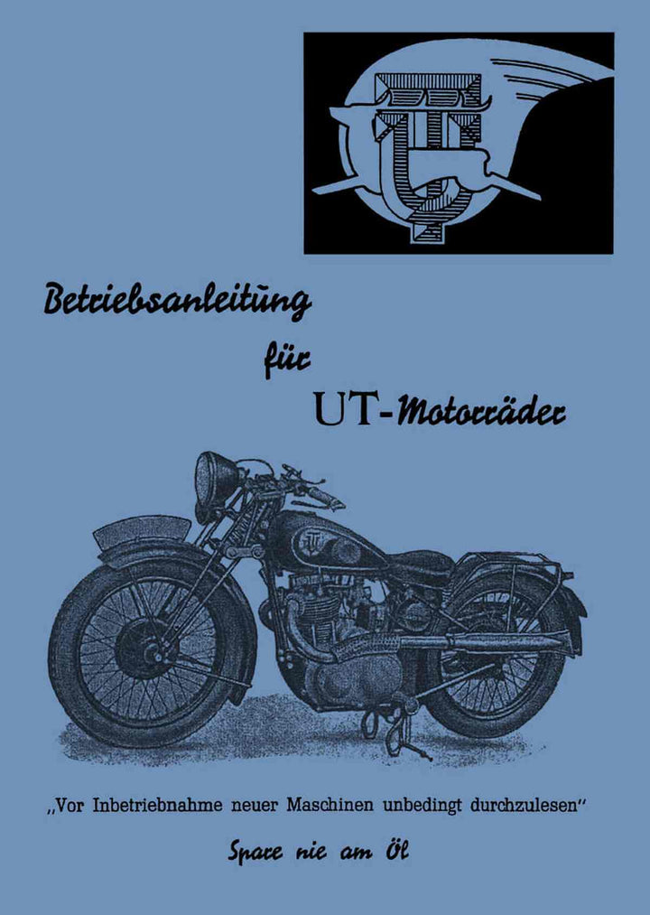 UT Motorrad Modelle 1933 - 1940 Bedienungsanleitung, Buchcover