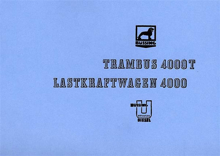 Verkäufermappe für Büssing Trambus 4000T, Lastrkaftwagen 4000, Buchcover