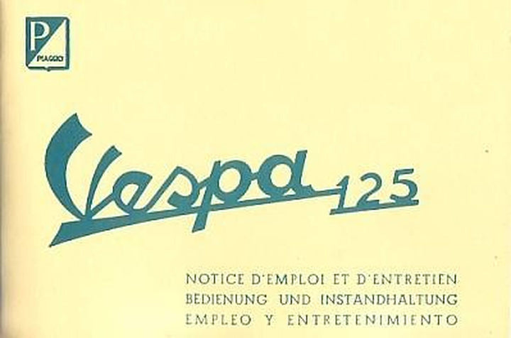 Vespa 125 (1961) VNA, VNB 1-2, Betriebsanleitung, Buchcover
