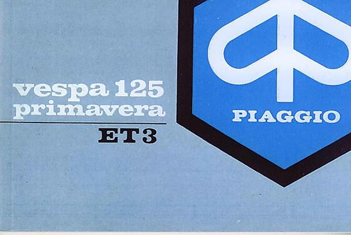 Vespa 125 Primavera ET3, Betriebsanleitung, Buchcover
