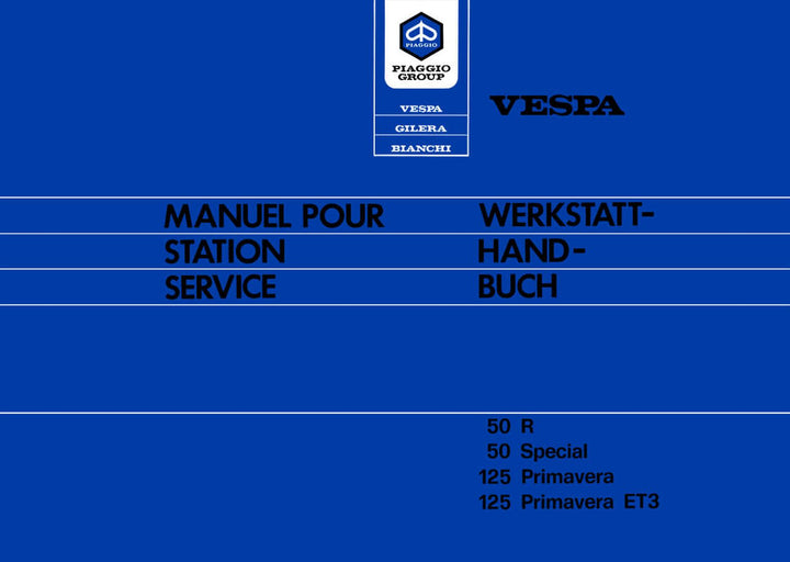 Vespa 50 R, 50 Spezial, 125 Primavera und 125 Primavera ET3 Reparaturanleitung, Buchcover