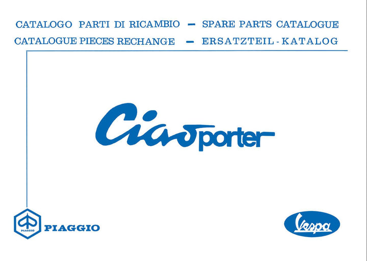 Piaggio Vespa Ciao Porter, Ersatzteil-Katalog, Buchcover