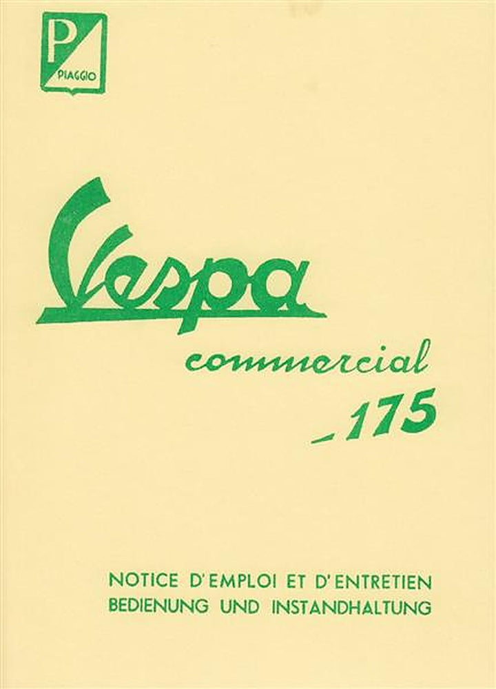 Piaggio Vespa Commercial 175, Bedienung und Instandhaltung, Buchcover