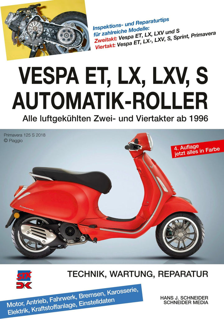 Vespa ET, LX, LXV, S Automatik-Roller - Reparaturbuch, Buchcover