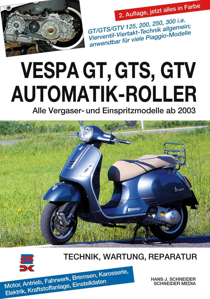Vespa GT, GTS, GTV Automatik-Roller - Reparaturbuch, Buchcover
