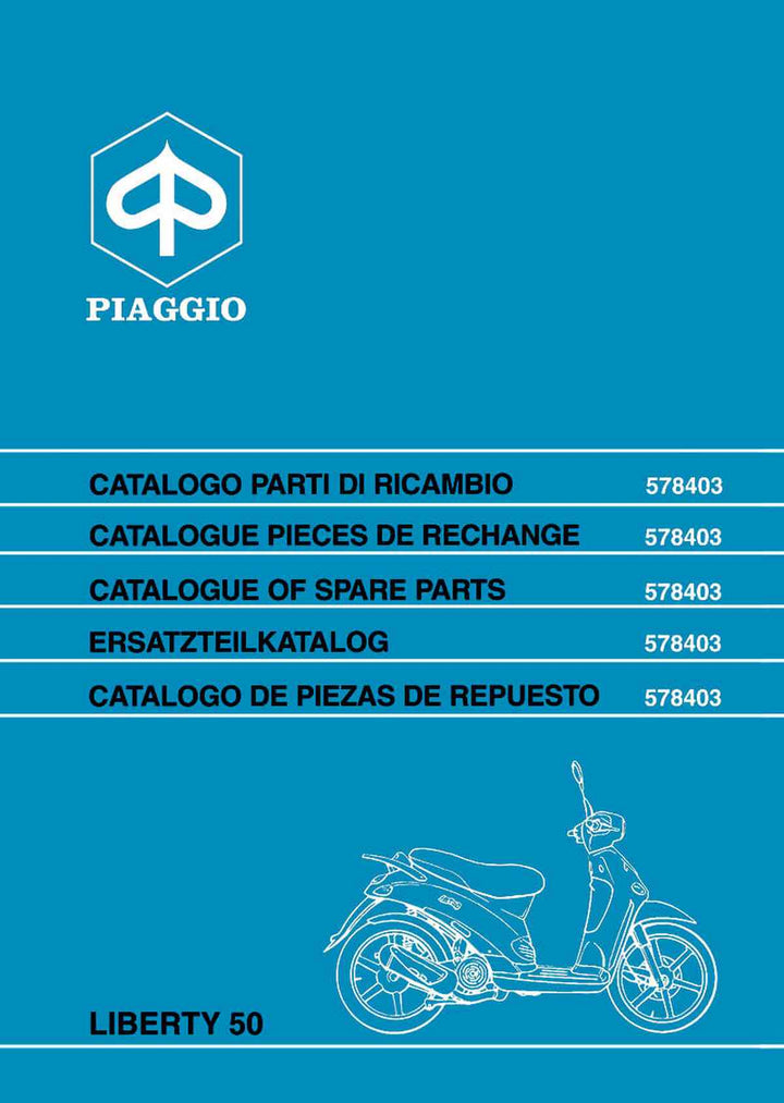 Piaggio Vespa Liberty 50, Ersatzteilkatalog, Buchcover