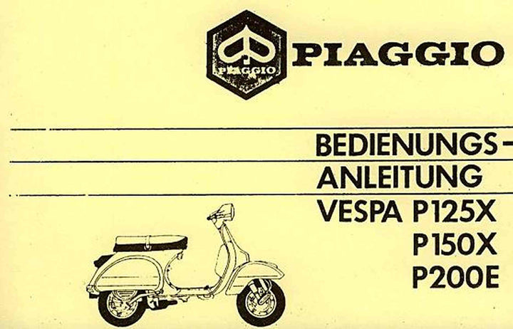 Vespa P 125 X, P 200 E, Betriebsanleitung, Buchcover
