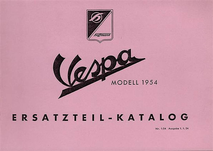 Piaggio Vespa-Roller 1954 Ersatzteilkatalog, Buchcover