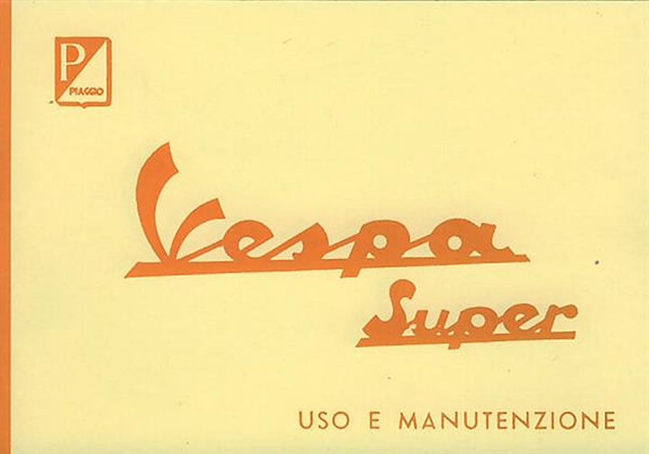 Vespa Super, Betriebsanleitung, Buchcover