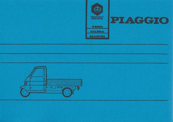 Piaggio Vespacar TM P 703 V (Dreiradfahrzeug), Betriebsanleitung, Buchcover