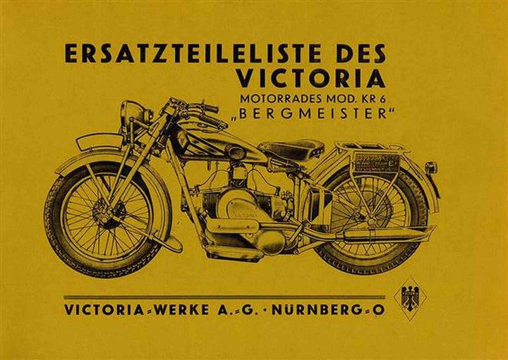 Victoria Bergmeister KR6 Ersatzteilkatalog, Buchcover
