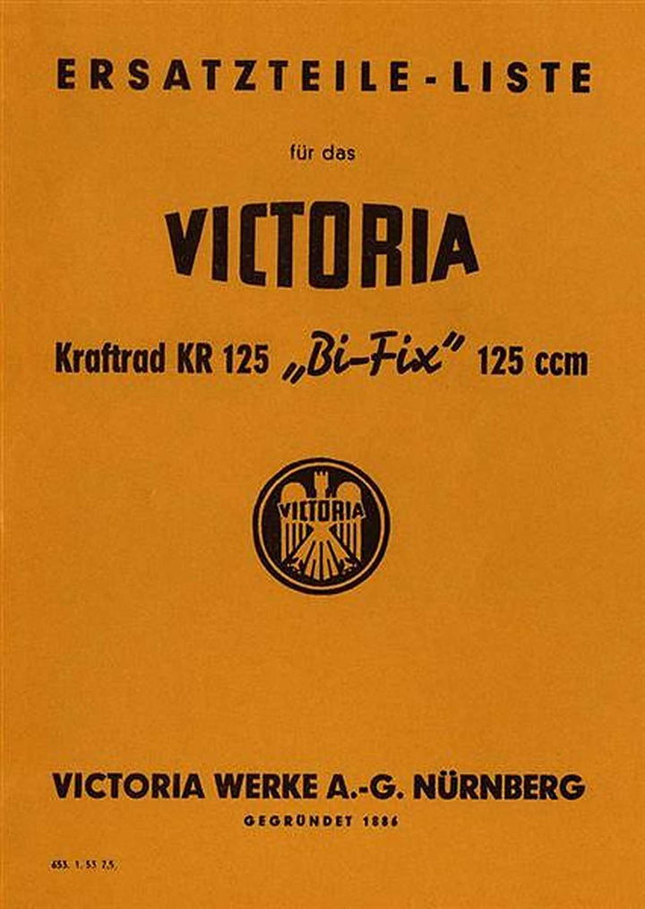 Victoria KR125 "Bi-Fix" Ersatzteilkatalog, Buchcover
