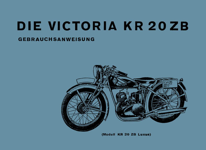 Victoria KR20ZB und Luxus Betriebsanleitung, Buchcover