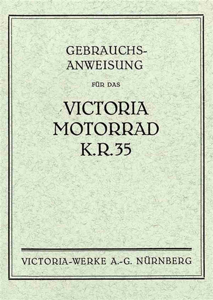 Victoria KR35 Gebrauchsanweisung, Buchcover