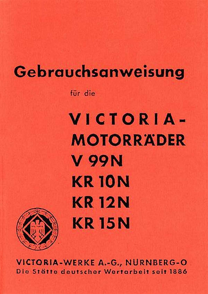Victoria V99N KR10N KR12N KR15N Betriebsanleitung, Buchcover