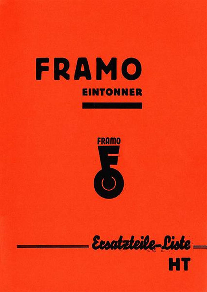 Framo Vierrad-Lieferwagen Ersatzteilliste, Buchcover