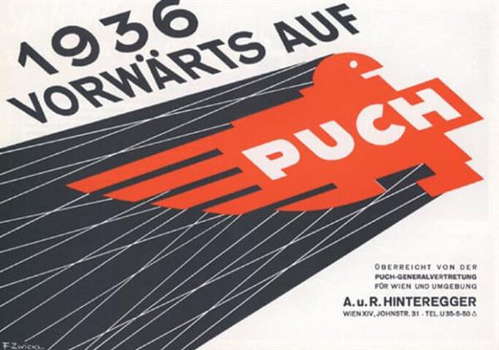 „Vorwärts auf Puch“ Prospekt, Titelseite