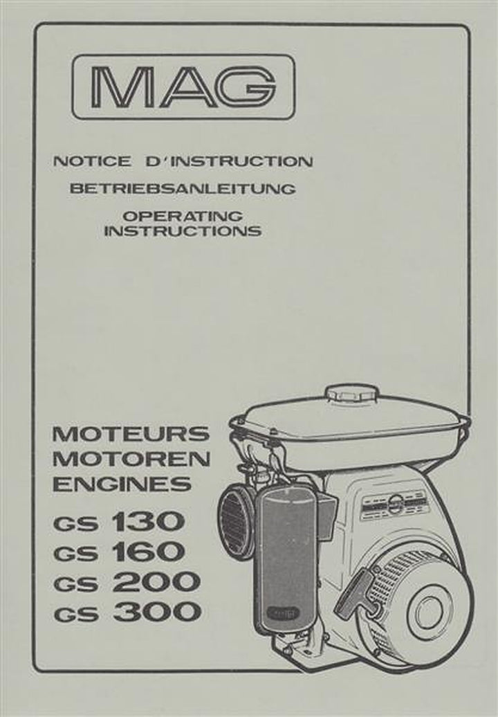 MAG GS 130, GS 160, GS 200, GS 300, Betriebsanleitung, Titelseite
