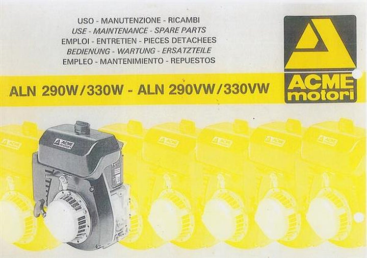 ACME Motoren ALN 290W/330W und 290VW/330 VW, Betriebsanleitung, Titelseite