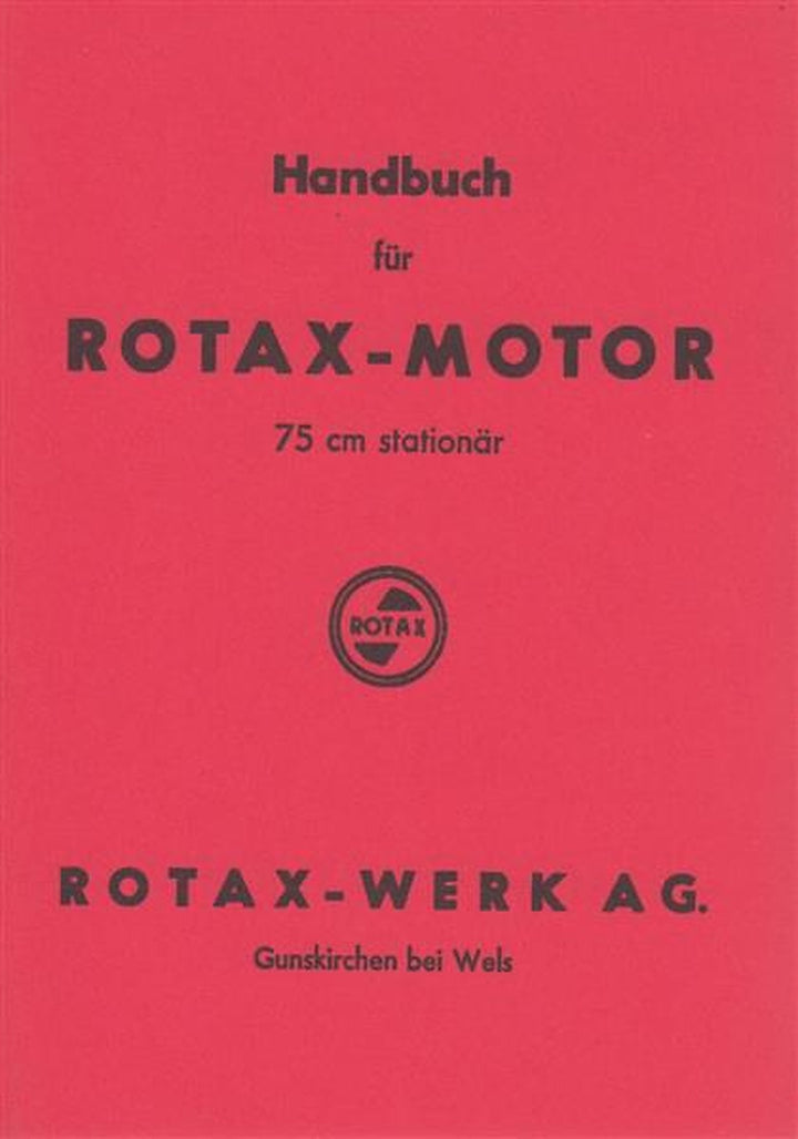 Rotax Stationärmotor 75 ccm, Handbuch, Titelseite