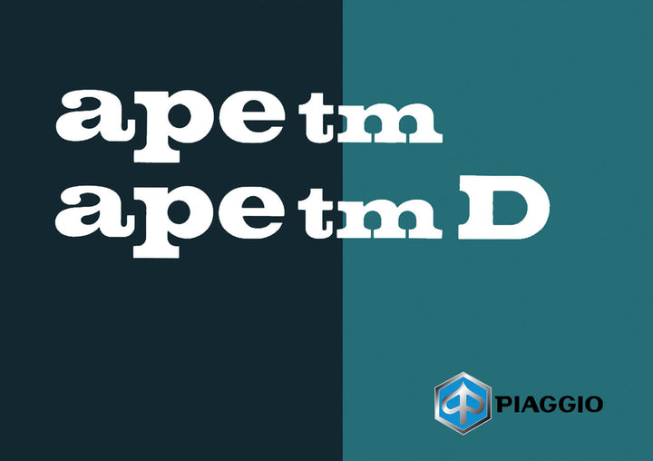 Piaggio Ape TM & Ape TM D Manuale