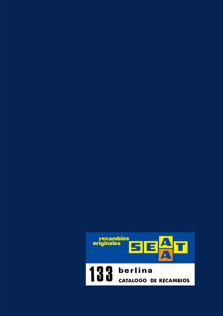 Seat 133 Berlina Ersatzteilkatalog